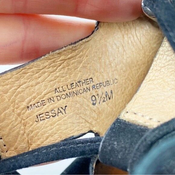 Antonio Melani Jessay Black Suede Leather Lace Up Block Heel Sandals Size 9.5 - Picture 14 of 14